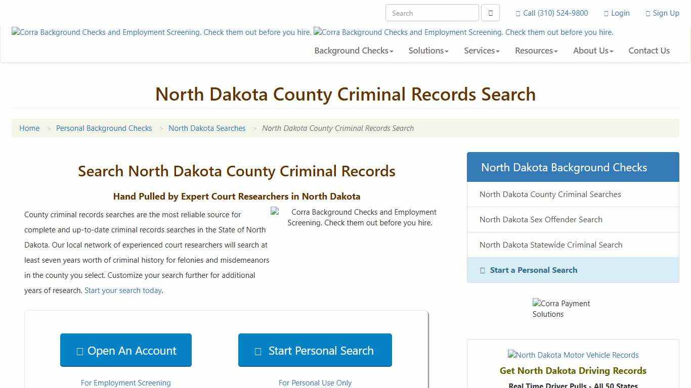 North Dakota County Criminal Records Searches Background Checks